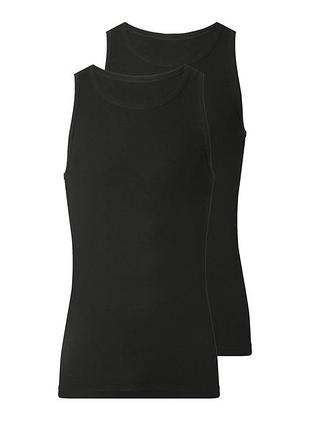 Майка бельевая набор 2 шт. в рубчик для мужчины livergy by esmara men 495234 xl черный