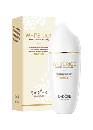 Тонер для лица sadoer white rice nicotinamide освещающий 120 г