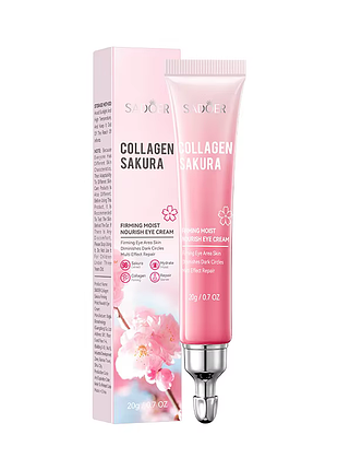 Крем для кожи вокруг глаз sadoer collagen sakura укрепляющий, увлажняющий 20 г