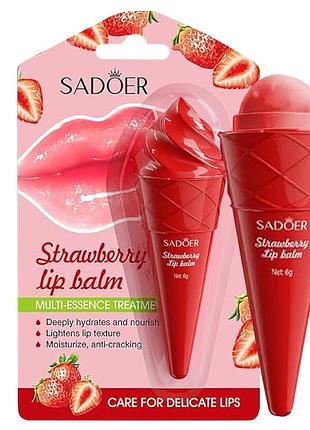 Бальзам для губ sadoer strawberry зволожуючий 6 г