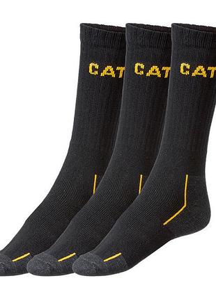 Шкарпетки 3 пари махра з широкою резинкою для чоловіка caterpillar (cat) lycra® 390469_526567 43-46 чорний