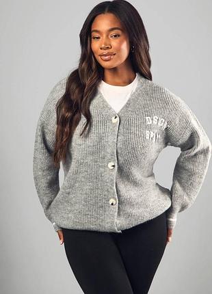Кофта жакет кардиган з написами boohoo