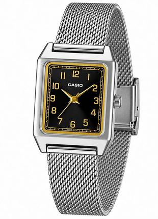 Жіночий годинник casio ltp-b150m-1b у класичному стилі з чорним циферблатом та сталевим браслетом
