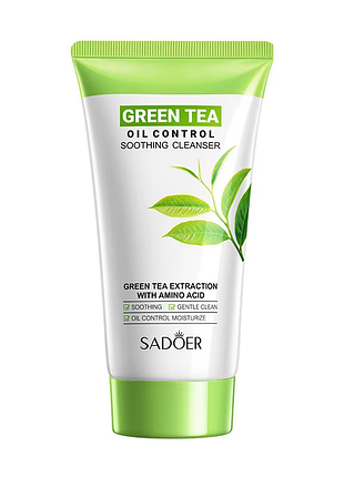 Гель для вмивання sadoer green tea oil control очищення та матування шкіри 150 г