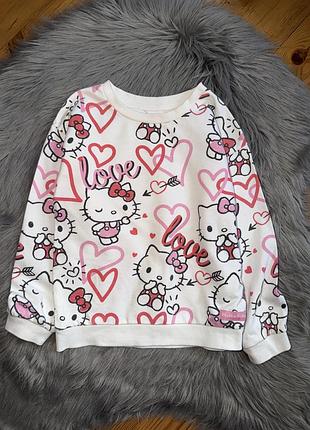 Ідеальний стильний якісний світшот hello kitty на дівчинку 6/7р nutmeg