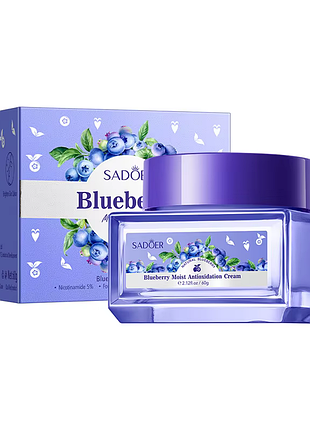 Крем для лица sadoer blueberry hyaluronic acid с аминокислотами, увлажняющий 60 г