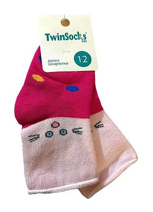 Шкарпетки дитячі twinsocks 12 р. рожево-малинові з вусами 8120