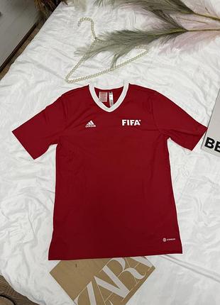Червона футбольна футболка adidas aeroready з логотипом fifa, оригінал, підліткова