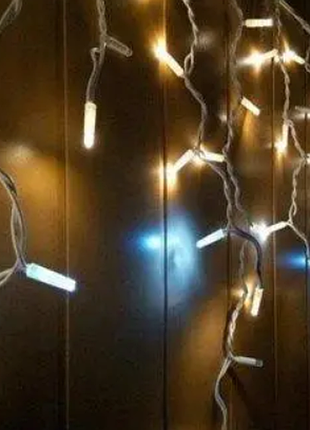 Xmas гирлянда led 200 3.3line short curtain(сосульки/бахрома) ww-1 тёп.белый 10m*1,5 ул.+соед.бел 7761