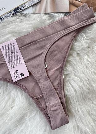 Трусики стринги рожеві h&m 4
