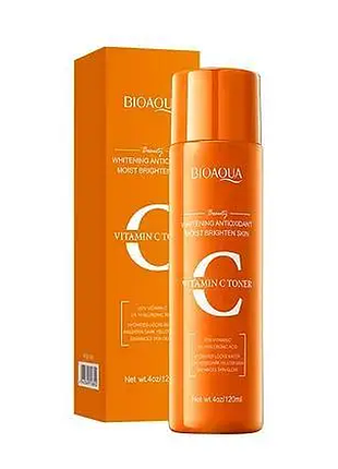 Тонер для обличчя bioaqua vitamin c з освітлюючим та антиоксидантним ефектом 120 мл