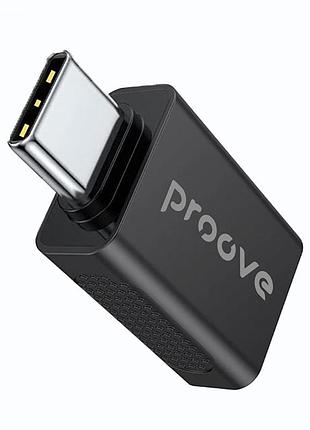 Перехідник otg proove extension usb to type-c black