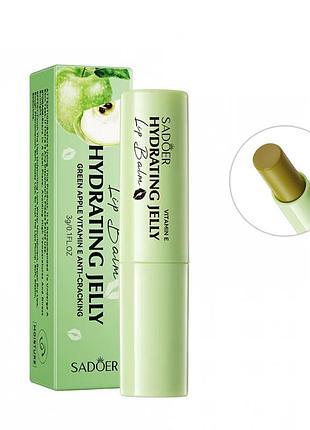 Бальзам-тинт для губ sadoer hyaluronic jelly apple + vitamin e, восстанавливающий против сухости и трещин 3 г