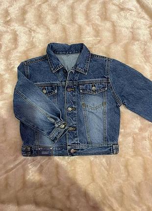 Дитяча джинсовка оверсайз синя  oversize джинсова куртка 104 блакитна