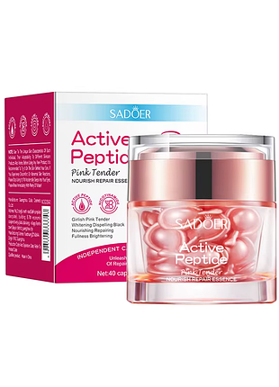 Есенція для обличчя в капсулах sadoer active peptide живильна, відновлююча (0,34 г * 40 шт)