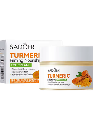 Крем для шкіри навколо очей sadoer turmeric зміцнюючий, поживний 20 г