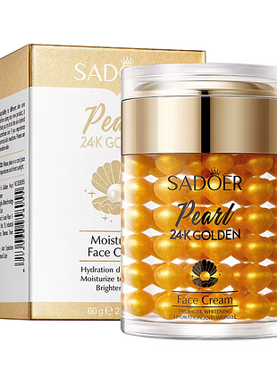 Крем для обличчя sadoer 24k gold pearl collagen освітлювальний, живильний крем 60 г
