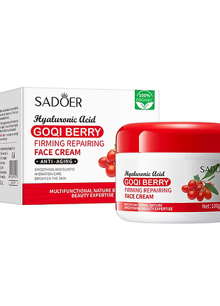 Крем для обличчя sadoer goji berry з ягодами годжі антивіковий, поживний 100 г