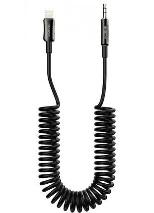 Кабель aux proove steel spring lightning to 3.5 (1m) black