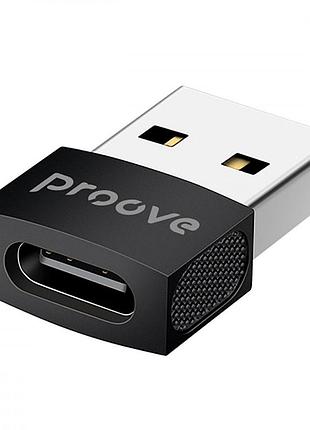 Перехідник otg proove extension type-c to usb black