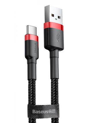 Кабель baseus cafule type-c cable 2a (3m) red/black