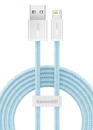 Кабель baseus dynamic series fast charging lightning 2.4a (2m) blue