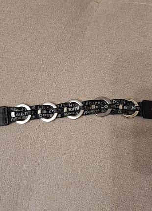Кожаный черный браслет  good work(s) make a difference (оригинал, сша)