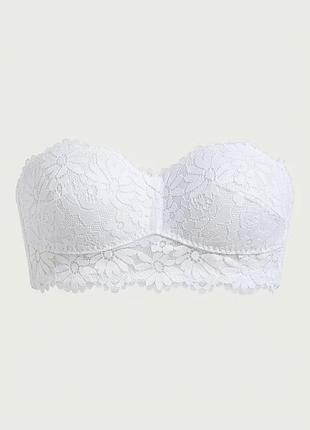 Жіночий мереживний бюстгальтер-бандо primark s білий б-1116/8