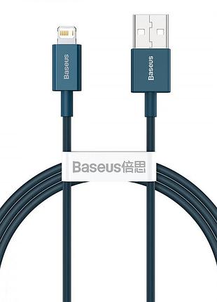 Кабель baseus superior series fast charging lightning 2.4a (1m) blue