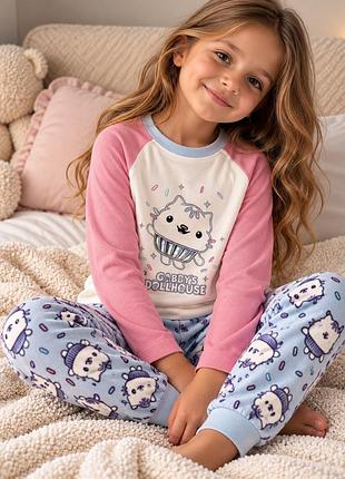 Піжама primark gabby’s dollhouse 6-7 років 122 см, тепла, флісова