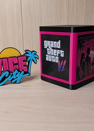 Сувенірна скарбничка куб grand theft auto vi (gta 6) 3d-друк