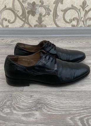 Туфлі чоловічі rondo collection, чорні, розмір 44, шкіряні, класичні