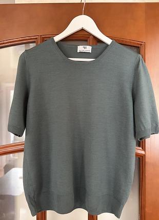 Вовняний светр без рукавів в шикарному кольорі peter hahn 18( xl/xxl)🤎💚