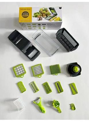 Ручна овочерізка nicer dicer, кухонний подрібнювач для овочів, чорна