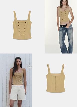 Топ корсет в гусарском стиле zara