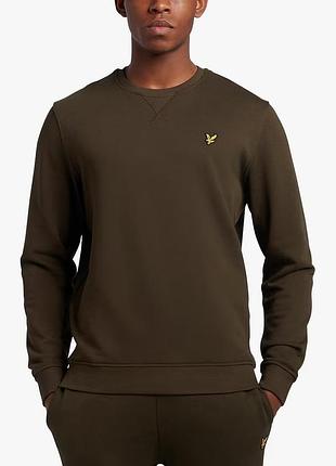 Світшот чоловічий lyle & scott crew neck sweatshirt хакі олива