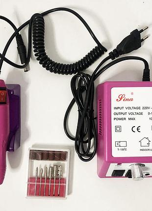 Фрезер для манікюру beauty nail dm-14/2000, побутовий фрезер манікюрний, фрезер для нігтів. колір: рожевий yi-86