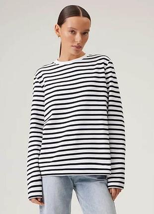 Лонгслів жіночий у полоску zara