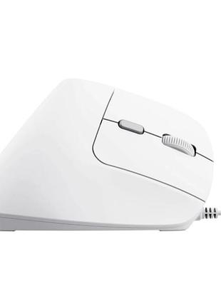 Компьютерная мышь вертикальная trust bayo ii ergonomic mouse проводная белый (25397)