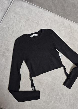 Женский кроп топ в рубчик от zara