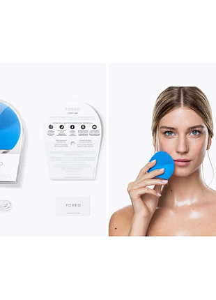 Електрична щіточка для очищення шкіри обличчя foreo luna go, масажер для вмивання