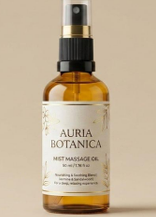 Массажное масло auria botanica 50 мл для массажа и ухода за кожей легкое скольжение увлажнение смягчение питание