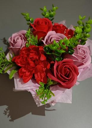 Букет из мыльных цветов 4