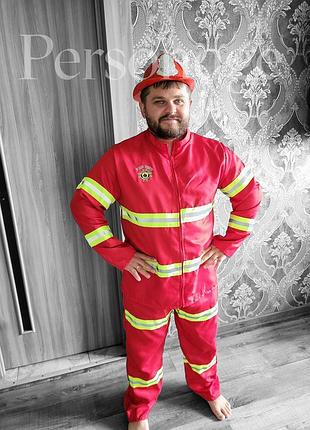 Карнавальный костюм пожарного, спасатель, красный костюм, маскарадный костюм, пожарный, пожарный, мужской костюм на корпоратив, профессии костюм