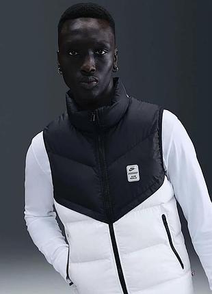 Жилетка чоловіча nike air max windrunner white/black if0398-010 розмір хс, с, м