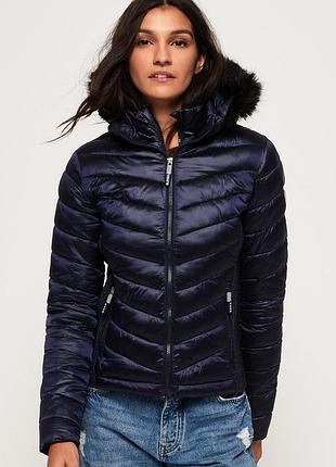 Демісезонна куртка hooded luxe chevron fuji jacket navy tanzanite chameleon