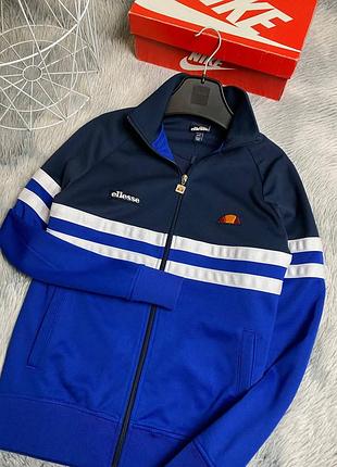 Темно голубая мужская олимпийка от ellesse rimini свежие коллекции на лампасах кофта