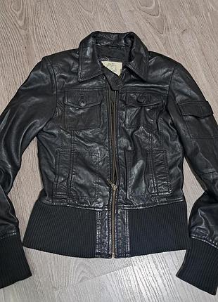 Шкіряна куртка жіноча zara 3