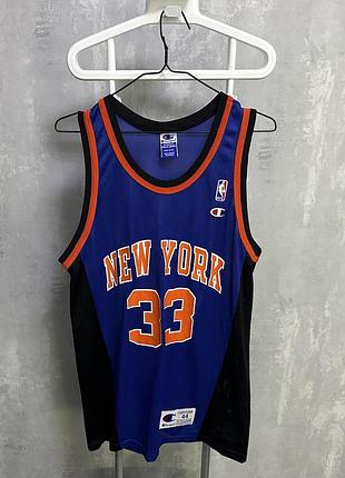 Champion nba 33 new york patrick ewing 90-х чоловіча спортивна баскетбольна майка футболка оригінал