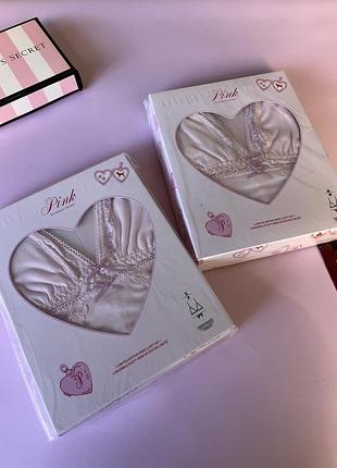 🎀 victoria’s secret — ніжний рожевий комплект bralette & panty оригінал розмір s m